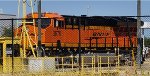 Side Shot of BNSF 3670 Thru the 250 Ton Transfer Dolly. 